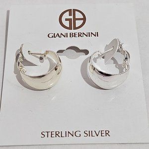 Giani Bernini Domed Small Hoop Earrings in Sterling Silver, 20mm